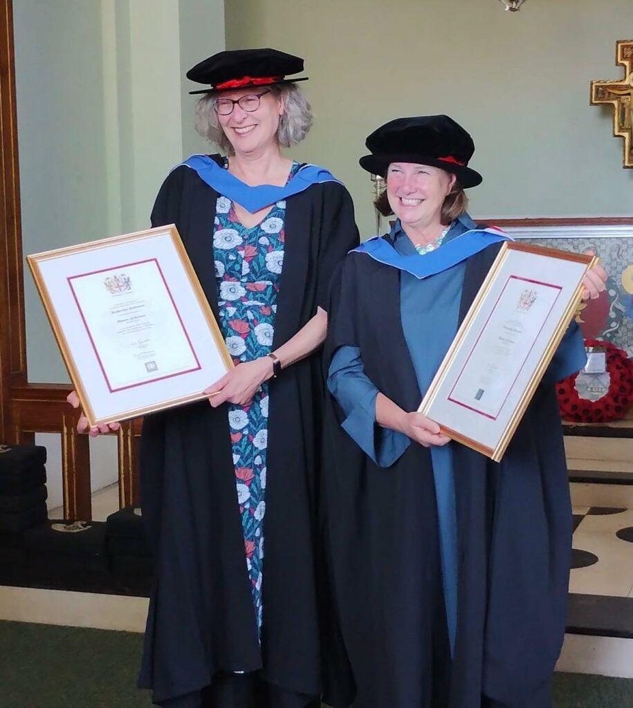 Ali and Katy receiving their Honorary Award